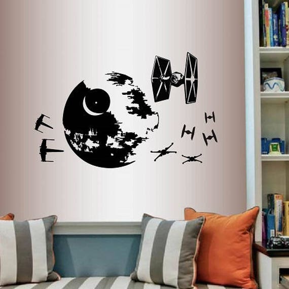 In-Style Decals Wall Vinyl Decal Home Decor Art Sticker Space Ship Star Fighter Kids Room Mural Design 2112 - image 1