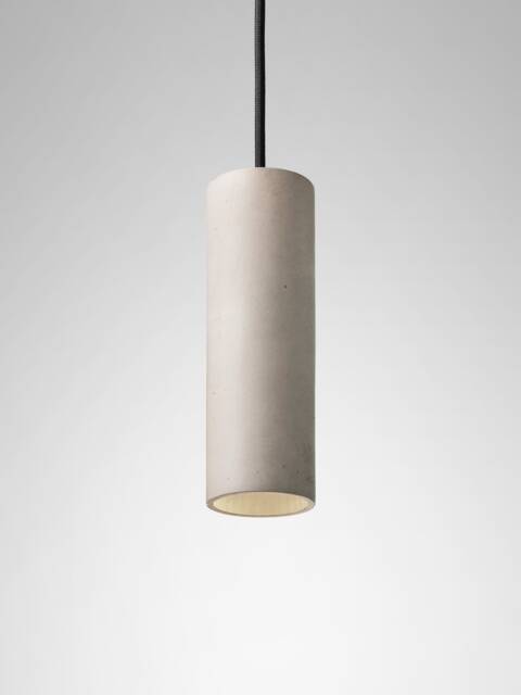 Pendant Minimalist Light Round Colored Concrete Lighting Fixture Cromia Lamp in Dove Grey - image 1