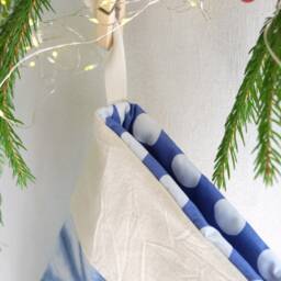 Indigo Blue Tie Dye Christmas Stocking, Personalized Stocking, Monogram Stockings, Holiday Ornament - thumbnail 2
