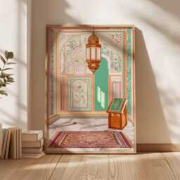 Islamic Prayer Room Poster, Muslim Gift Wall Art, Architecture Print, Middle Eastern Decor, Mosque Art Prints - thumbnail 2