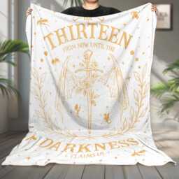 Retro The Thirteen Throne Of Glass Fleece Blanket, From Darkness Claim Us Fantastic Reader Bookish Decor, Gift For Fan - thumbnail 2