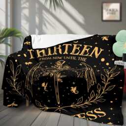 Retro The Thirteen Throne Of Glass Fleece Blanket, From Darkness Claim Us Fantastic Reader Bookish Decor, Gift For Fan - thumbnail 3