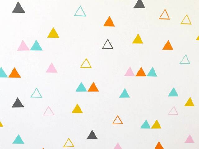 Triangle Wall Decal Set Modern Vinyl Stickers, 1.5 - image 1