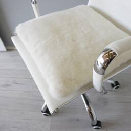 Genuine Sheepskin Seat Pad - Cozy Chair Cushion, Non-Slip - thumbnail 2