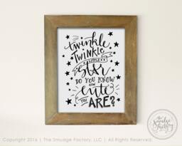 Twinkle Star Nursery Art Print, Hand-Lettered Design - Digital Download - thumbnail 1