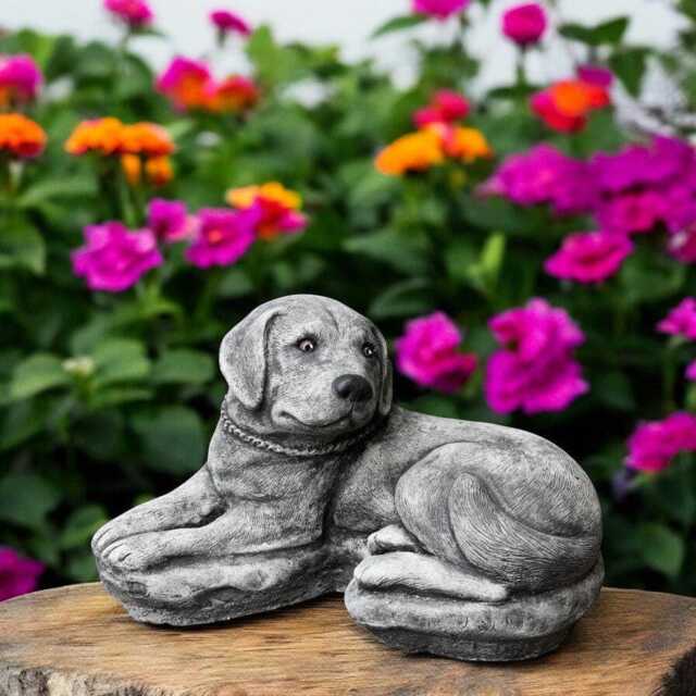 Concrete Labrador Retriever Dog Statue Cement Pet Figurine Stone Garden Sculpture Outdoor Yard Memorial Lawn Decor Gift For Lover - image 1