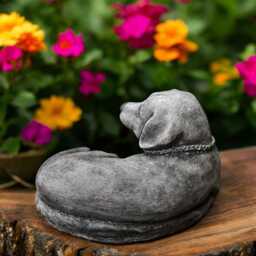Concrete Labrador Retriever Dog Statue Cement Pet Figurine Stone Garden Sculpture Outdoor Yard Memorial Lawn Decor Gift For Lover - thumbnail 3