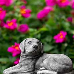 Concrete Labrador Retriever Dog Statue Cement Pet Figurine Stone Garden Sculpture Outdoor Yard Memorial Lawn Decor Gift For Lover - thumbnail 2