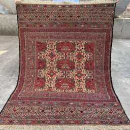 4'4x5'8 Ft New Afghan Chubi Kilim Rug - Handwoven Wool Flatweave, Maimana Tribal Pattern, Vintage-style Oriental Area Carpet - thumbnail 3