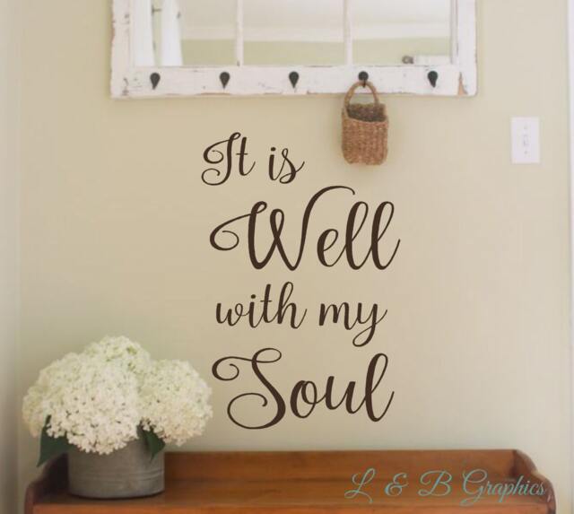 It Is Well With My Soul - #2 - Vinyl Wall Decal - Song - Decor - Art - image 1