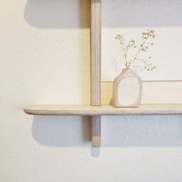Modular Birch Plywood Floating Wall Shelves - Handmade in England Modern Mid-Century Decor 3 Shelving Unit Scandi Japandi Design - thumbnail 2