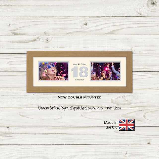 "18Th Photo Frame Word Birthday Special Gift Two Box 6""x4" - image 1