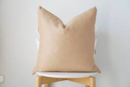 Linen Beige White Cream Striped Pillow Cover - thumbnail 1