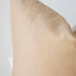 Linen Beige White Cream Striped Pillow Cover - thumbnail 3