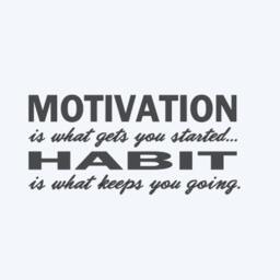 Motivation Is What Gets You Started. Habit Keeps Going. Interior Vinyl Wall Decal - thumbnail 3