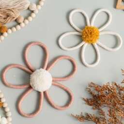 Flower Wall Hanging - Arabella Wildflower Trio Kidsroom Decor Girls Room Flower Kids Art Styling U03