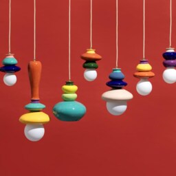 Pendant Ceramic Lamp, Hanging Lampshade, Handmade Design, Artistic Creation, Unique Light Fixture - thumbnail 2