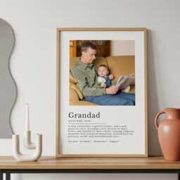 Personalized Grandad Definition Print Photo Wall Art Gift - thumbnail 2