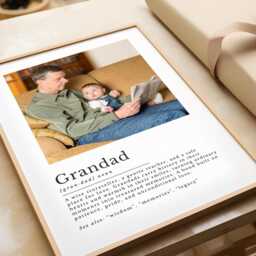 Personalized Grandad Definition Print Photo Wall Art Gift - thumbnail 3