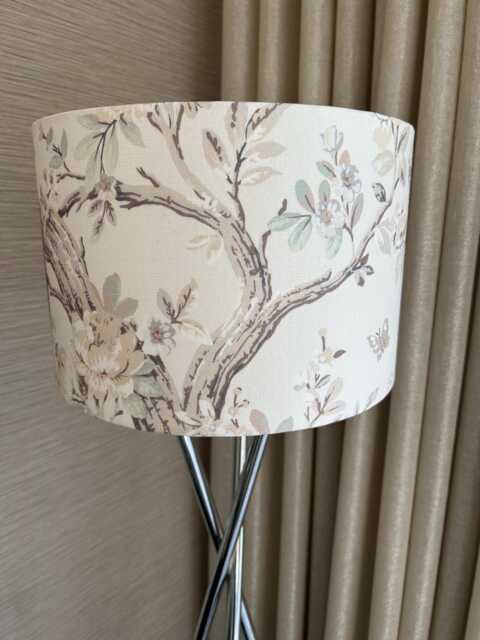 Handmade Lampshade in Laura Ashley Belvedere Soft Truffle Peacock Fabric, Various Sizes Available Ceiling Or Table/Floor Lamp Options - image 1