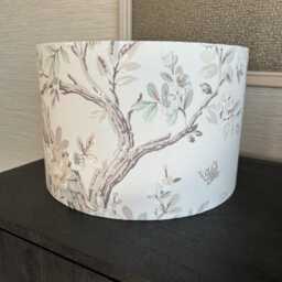 Handmade Lampshade in Laura Ashley Belvedere Soft Truffle Peacock Fabric, Various Sizes Available Ceiling Or Table/Floor Lamp Options - thumbnail 3
