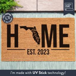 Florida State Rug - Home Custom Door Mat Map Personalized Gift Housewarming Doormat Porch Decor Us - thumbnail 1
