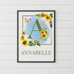 Personalised A4 Name Poster, Baby Wall Art, Simple Design, Minimalist Nursery Decor Print, New Gift - thumbnail 3