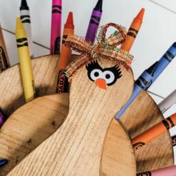 The Original Turkey Crayon Holder, Fall Decor, Thanksgiving Centerpiece, Table, Kids Table Stand - thumbnail 3