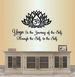 In-Style Decals Wall Vinyl Decal Home Decor Art Sticker Yoga Is Journey Of Self Through To Quote Lotus Flower Om Sign Design 251 - thumbnail 1