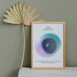Angel Number 333 Gradient Print Aura Energy Spiritual Art - thumbnail 2