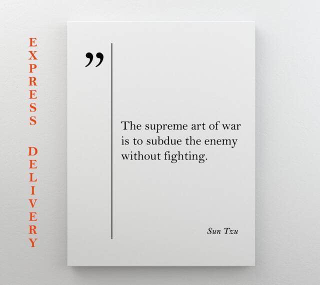 Sun Tzu Quote Canvas Print Philosophy Quotes Wall Art Life Inspiring Teacher Gift Coworker Poster - image 1