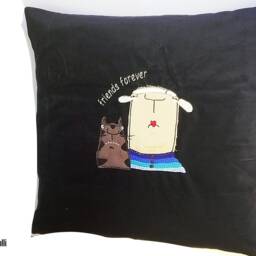 Velvet Cushion Cover Dark Blue 50 X - thumbnail 2