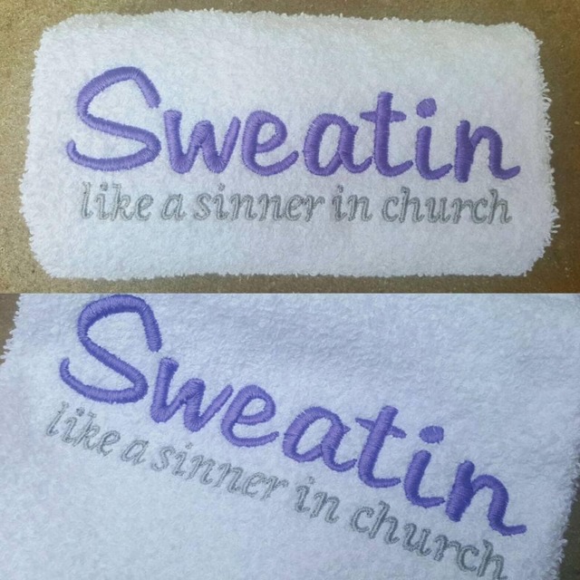 Sweatin Like A Sinner in Church Sweat Towel, Gym Funny Sayings Gifts - image 1