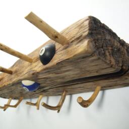 Coat Rack, Wood Shelf Hanger, Shelf Rack Art, Billiards, Pool 8, 9, 10, Rustic Wall Wooden Coat Rack - thumbnail 4