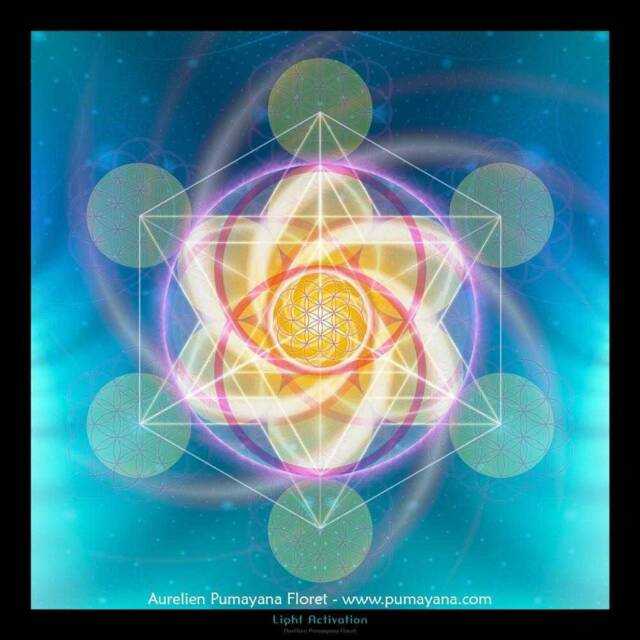 Light Activation Healing Mandala Tapestry - Wall Hanging Mindfulness Gift Meditation Yoga Spiritual Art - image 1