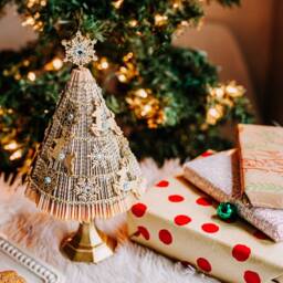 Repurposed Book Christmas Tree - Deer & Snowflakes Silver Gold, Vintage Christmas, Tree, Book Lover, Tree - thumbnail 4