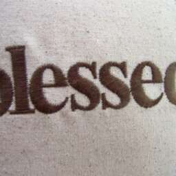 Blessed Pillow - You Choose Font & Thread Color - thumbnail 3