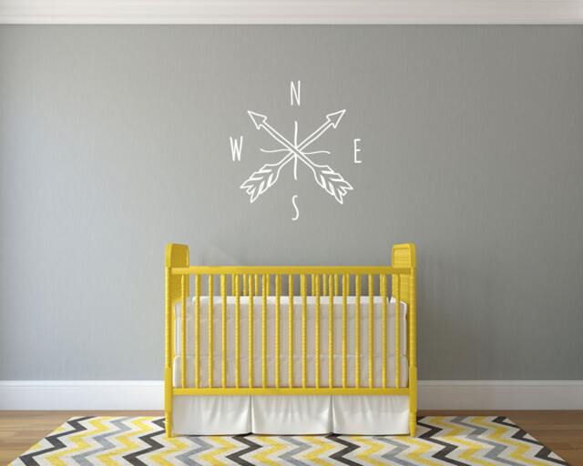 Doodle Arrow Compass Wall Decal - Nursery, Classroom, Home Decor - image 1