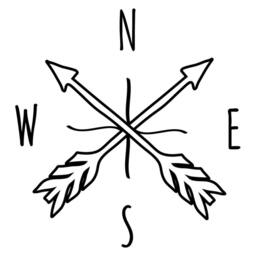 Doodle Arrow Compass Wall Decal - Nursery, Classroom, Home Decor - thumbnail 3
