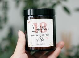 18Th Birthday Gift For Her Daughter Girl Friend Sister Niece Personalized Candle - Special Eighteen Present - thumbnail 1