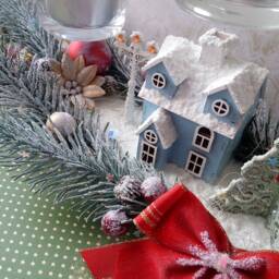 Christmas Candlestick Wreath Holder Handmadetable Decoration - thumbnail 2