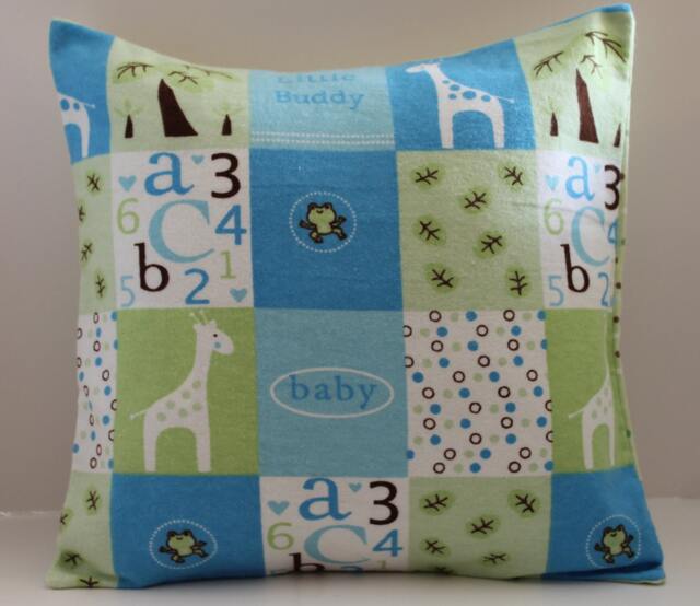 12x12 Flannel Baby Block Accent Pillow - image 1