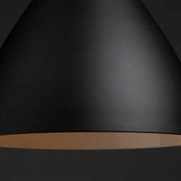 Italian Style Hanging Dokka Pendant Light Chandelier- Matte Black Cone Pendent- Mid-Century Modern Brass Chandelier For Luxury Home - thumbnail 3