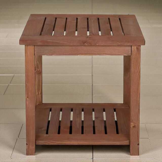Square Wooden Side Table Indoor Outdoor Coffee For Garden Or Patio - image 1