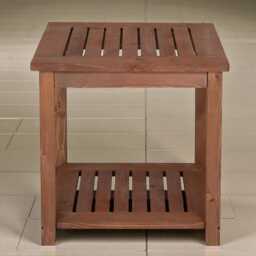 Square Wooden Side Table Indoor Outdoor Coffee For Garden Or Patio - thumbnail 1