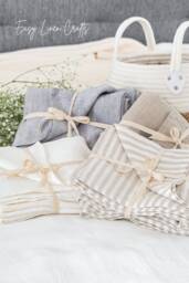 stonewashed Linen Flat Sheet - Bed Bedding Queen King, Twin, Custom Sizes Top