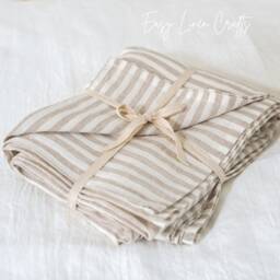 stonewashed Linen Flat Sheet - Bed Bedding Queen King, Twin, Custom Sizes Top - thumbnail 4