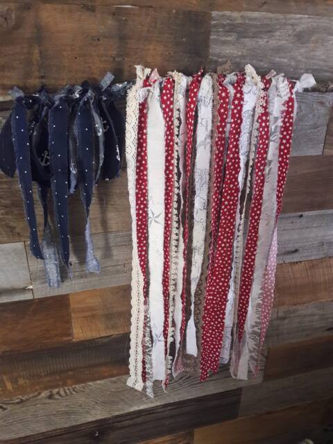 Fringe Flag Wall Hanging On Branch - image 1