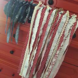 Fringe Flag Wall Hanging On Branch - thumbnail 3