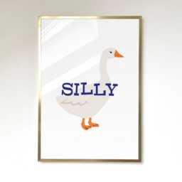 Silly Goose Print Fun Funny Kitchen Pun Gallery Wall Housewarming Art Poster Quote Home Decor - thumbnail 3
